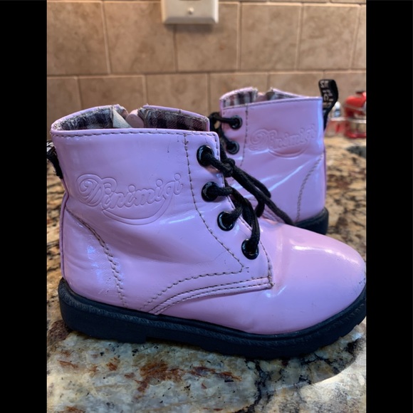 Dinimigi Soft Pink Toddler Ankle Boots - Picture 1 of 7